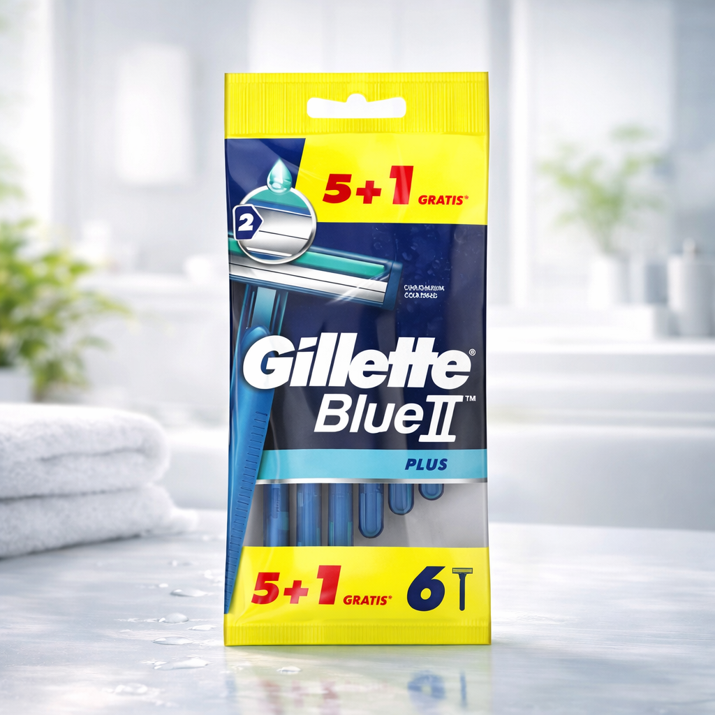 GILLETTE BLUE II PLUS 5 + 1 UNIDADES